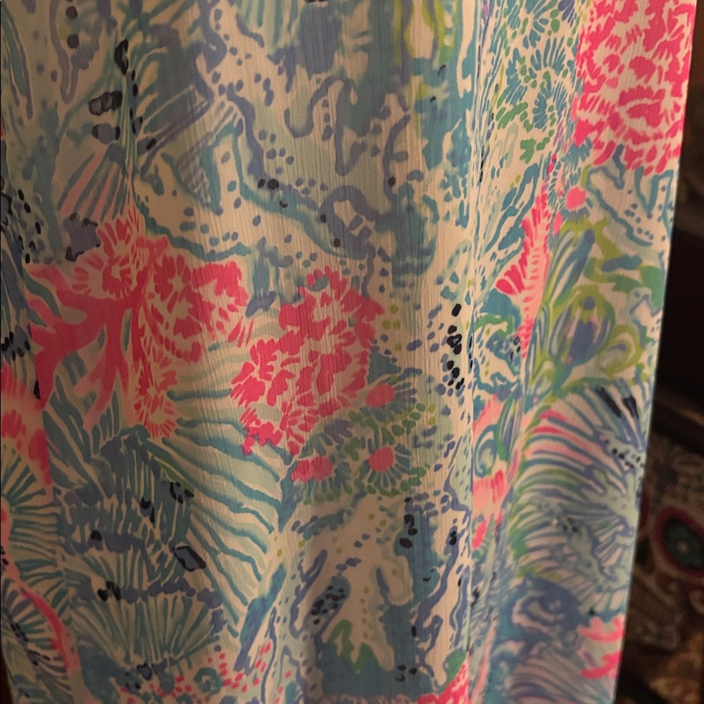 Lilly  pulitzer Floral sun dress  Dress in Blue and Pink - Picture 3 of 3